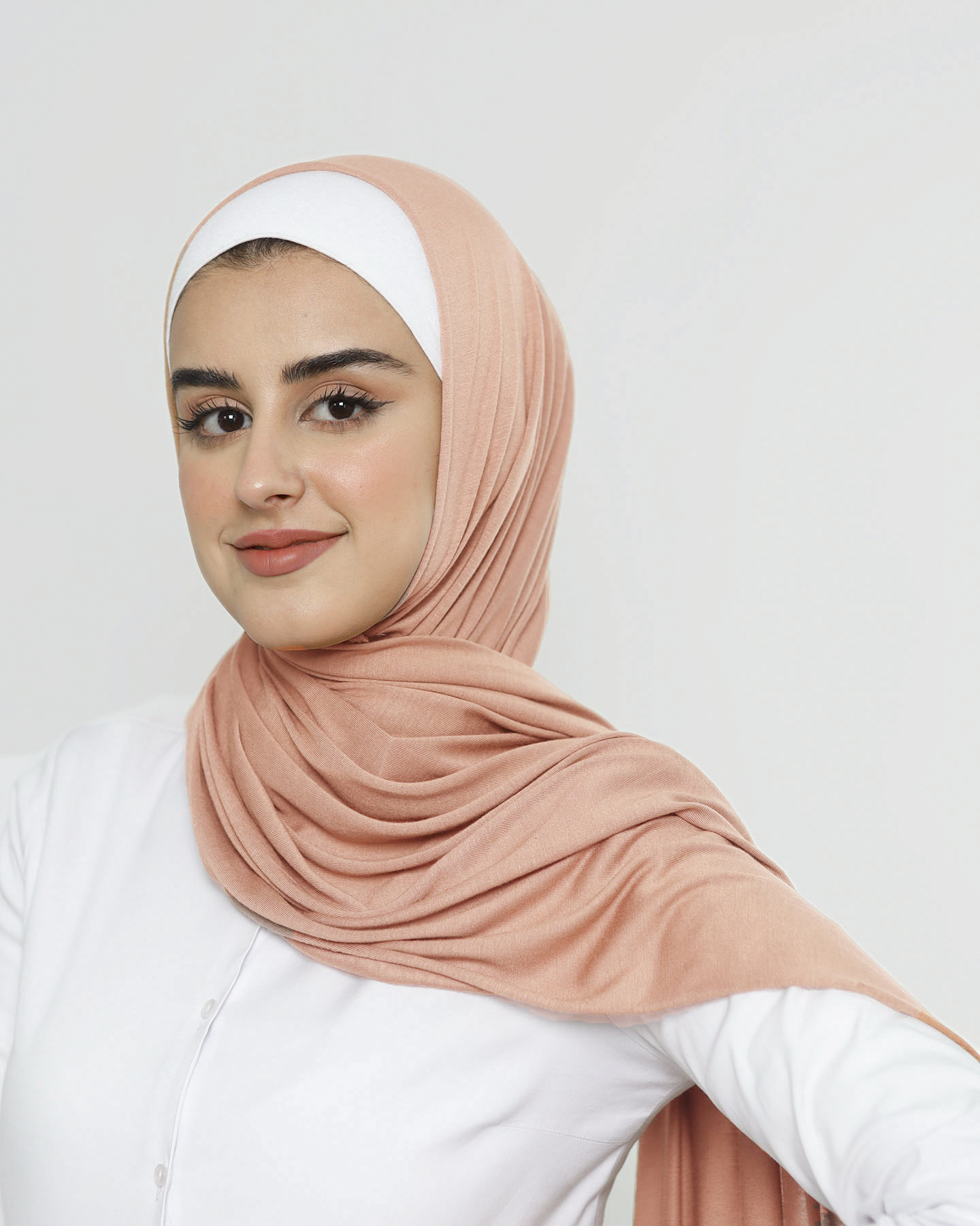 Hijab - Stretch Jersey - Peach