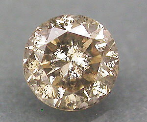Diamante de champán genuino de 0,28 ct de 4,4 mm poco común