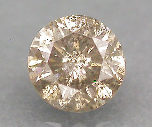 Diamante champán genuino sin tratar de 3,5 mm extremadamente raro - 3