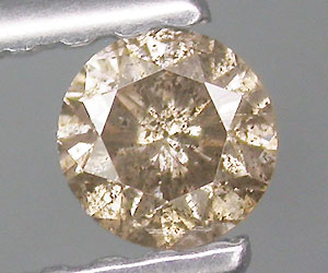 Diamante champán genuino sin tratar de 3,5 mm extremadamente raro