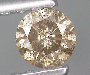 Diamante champán genuino sin tratar de 3,5 mm extremadamente raro