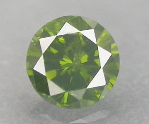 Diamante verde natural genuino redondo extremadamente raro de 2,9 mm - 3