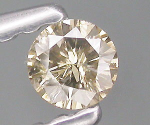 Diamante de champán natural genuino extremadamente raro redondo de 3 mm