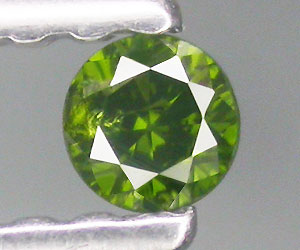 Diamante verde natural genuino de 2,5 mm extremadamente raro