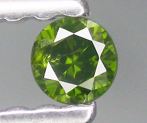 Diamante verde natural genuino de 2,5 mm extremadamente raro