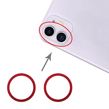 iPhone 11 Kameraring (2-pack) - Röd