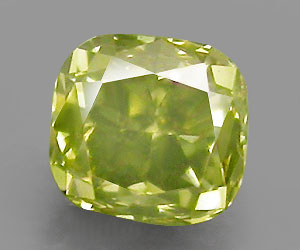 Raro diamante verde amarillo natural sin tratar