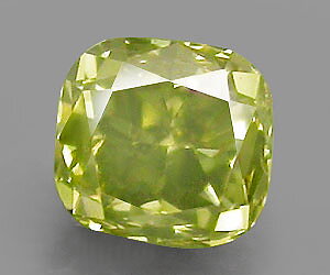 Raro diamante verde amarillo natural sin tratar