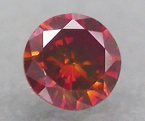 Diamante rojo natural genuino muy raro de 2,5 mm