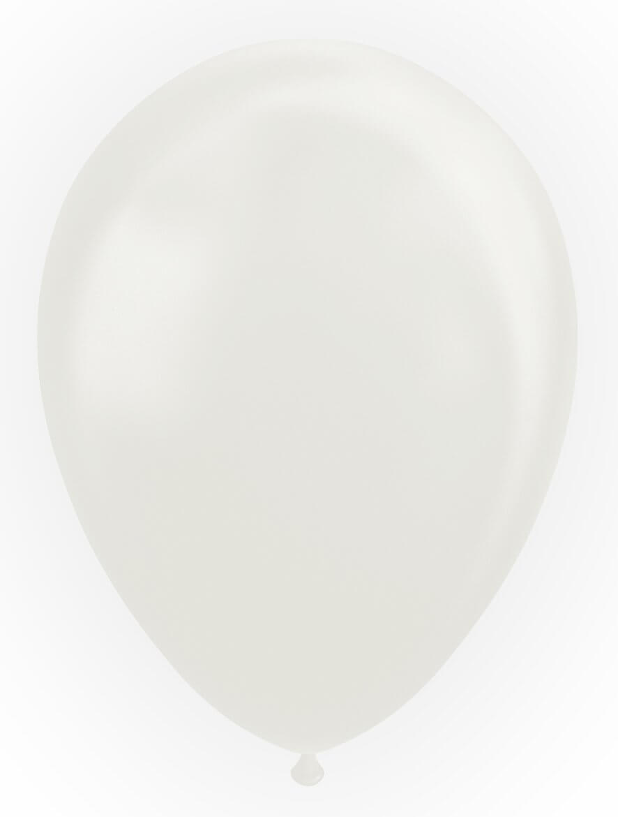 BALLONGER | 10-pack | Vit pärlemor