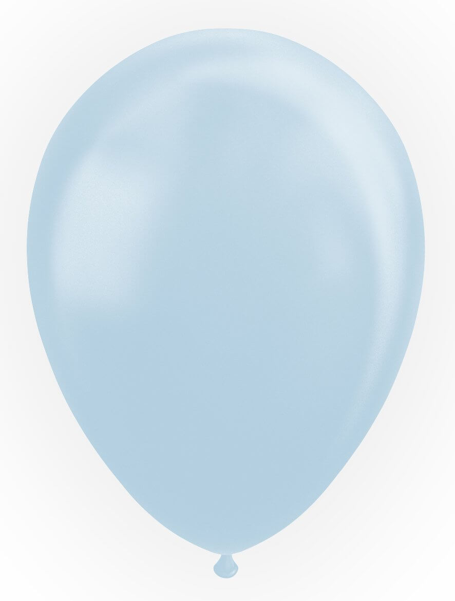 BALLONGER | 10-pack | Ljusblå pärlemor