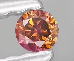 Diamante bicolor natural genuino de 2,2 mm muy raro