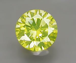 Diamante amarillo canario natural muy raro de 2,9 mm con brillo superior.