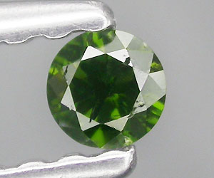 Diamante verde natural genuino de 2,5 mm extremadamente raro