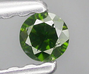 Diamante verde natural genuino de 2,5 mm extremadamente raro