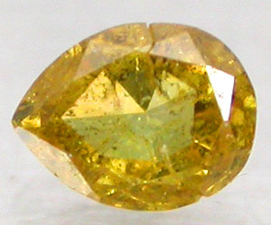 0,15 ct raro diamante amarillo natural genuino sin tratar