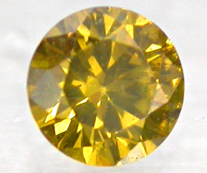 Rare vvs1 2.5 mm round natural untreated yellow diamond
