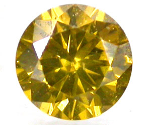 Rare vvs1 2.5 mm round natural untreated yellow diamond - 3