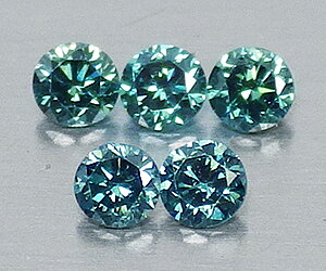 ¡5 raros diamantes azules naturales genuinos con brillo superior!