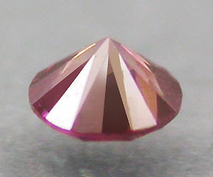 Diamante rosa natural genuino redondo muy raro de 2,1 mm - 2