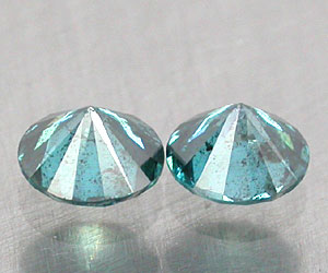 ¡2 inusuales diamantes azules genuinos de 1,7 mm con brillo superior! - 2