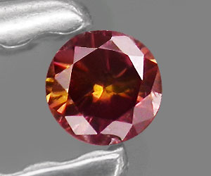Diamante bicolor natural genuino redondo muy raro de 1,8 mm