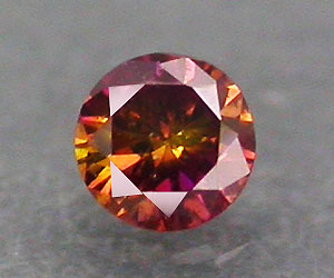 Diamante bicolor natural genuino redondo muy raro de 1,8 mm - 3