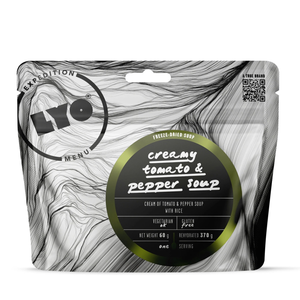 LyoFood | Cream of tomato & pepper soup with rice | Frystorkad mat | 60g