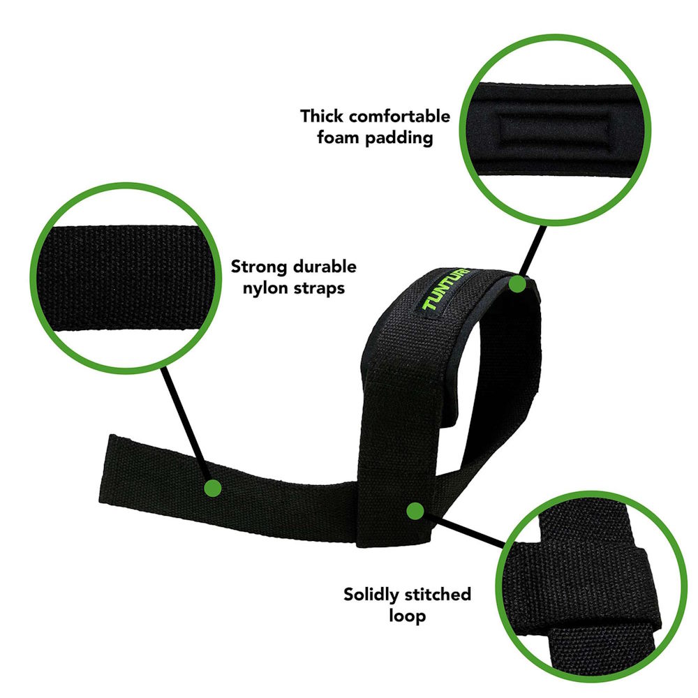 Dragremmar Tunturi Padded Powerlifting Straps - 3