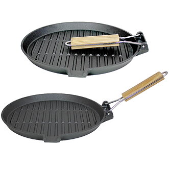 Grillpanna ø 24 cm.gjutjärn