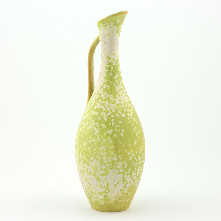 Gunnar Nylund (ARB 1950s) Lime Green Streamlined Vase 26 cm