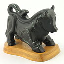 Gunnar Nylund (1950s) Black Modernistic Bull 19 cm