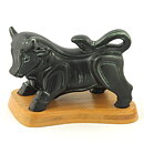Gunnar Nylund (1950s) Black Modernistic Bull 19 cm