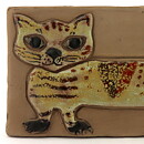 エルボーゲン社  心温めるネコの 陶板   25cm 1960年代