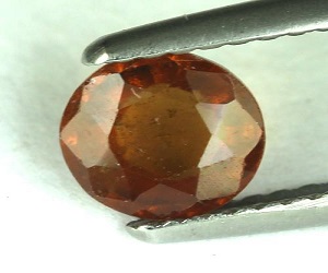 Hermosa piedra preciosa granate hessonita natural redonda de 6,1 mm