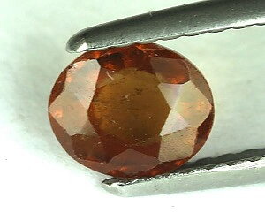 Hermosa piedra preciosa granate hessonita natural redonda de 6,1 mm