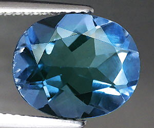 Piedra preciosa de fluorita azul natural rara de lujo de 4,21 quilates
