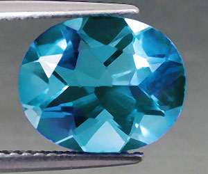 Piedra preciosa de fluorita azul natural rara de lujo de 4,09 ct