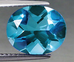 Piedra preciosa de fluorita azul natural rara de lujo de 4,09 ct