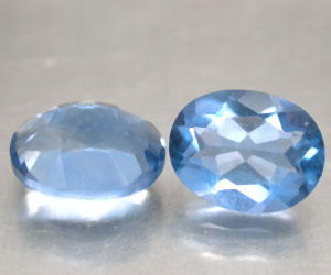 2 piezas de fluorita que cambia de color natural muy rara a juego - 3