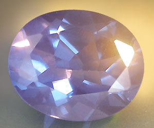 Fluorita que cambia de color natural rara perfecta grande de 4,17 ct - 2