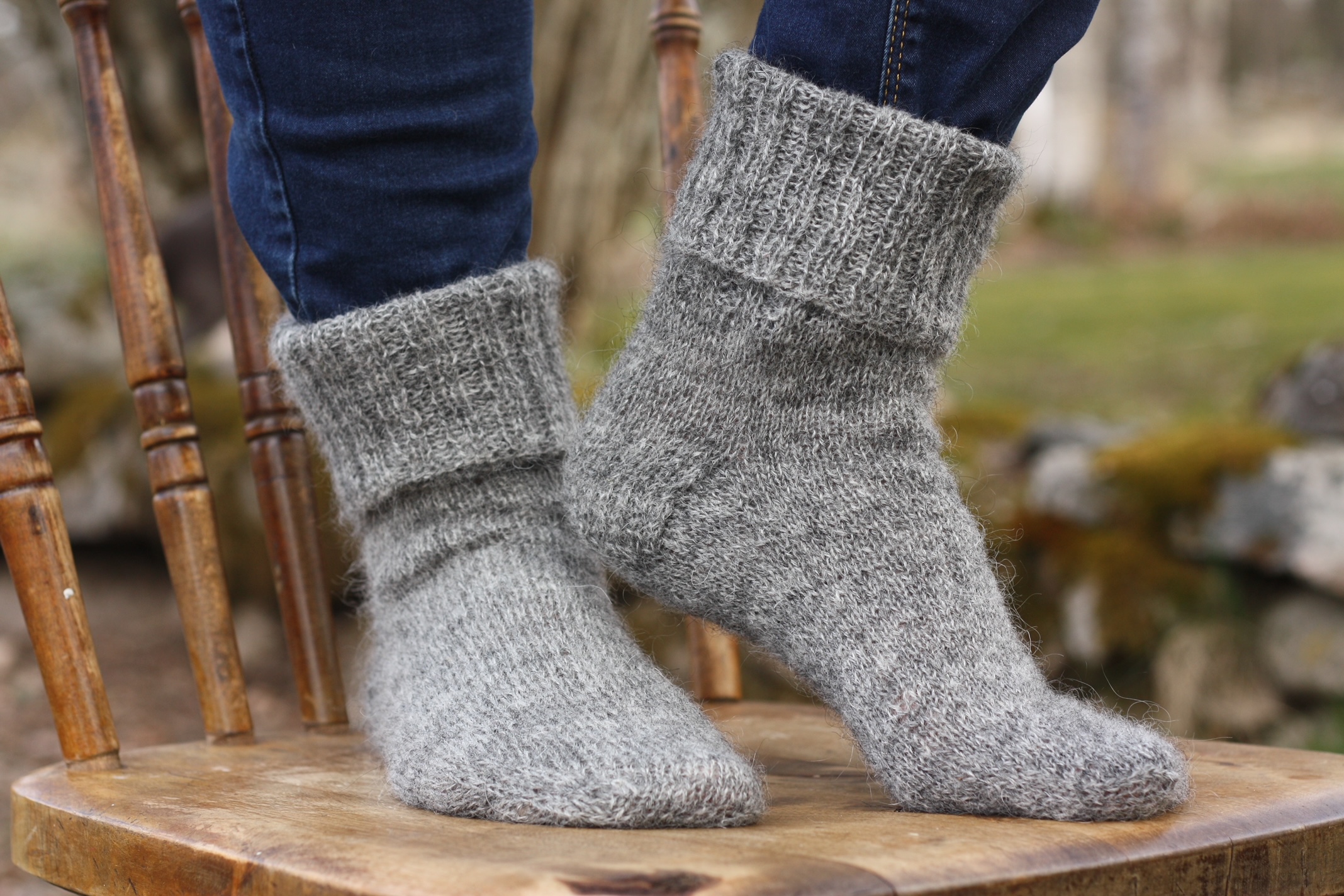Knitting pattern "Avelsås Gråstrumpa"-swe