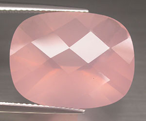 Piedra preciosa de cuarzo rosa natural de lujo grande de 14,96 ct