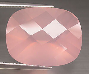 Piedra preciosa de cuarzo rosa natural de lujo grande de 14,96 ct