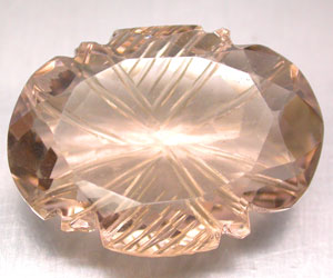 Piedra preciosa de cuarzo ahumado natural cortada con láser certificada de 36,05 ct