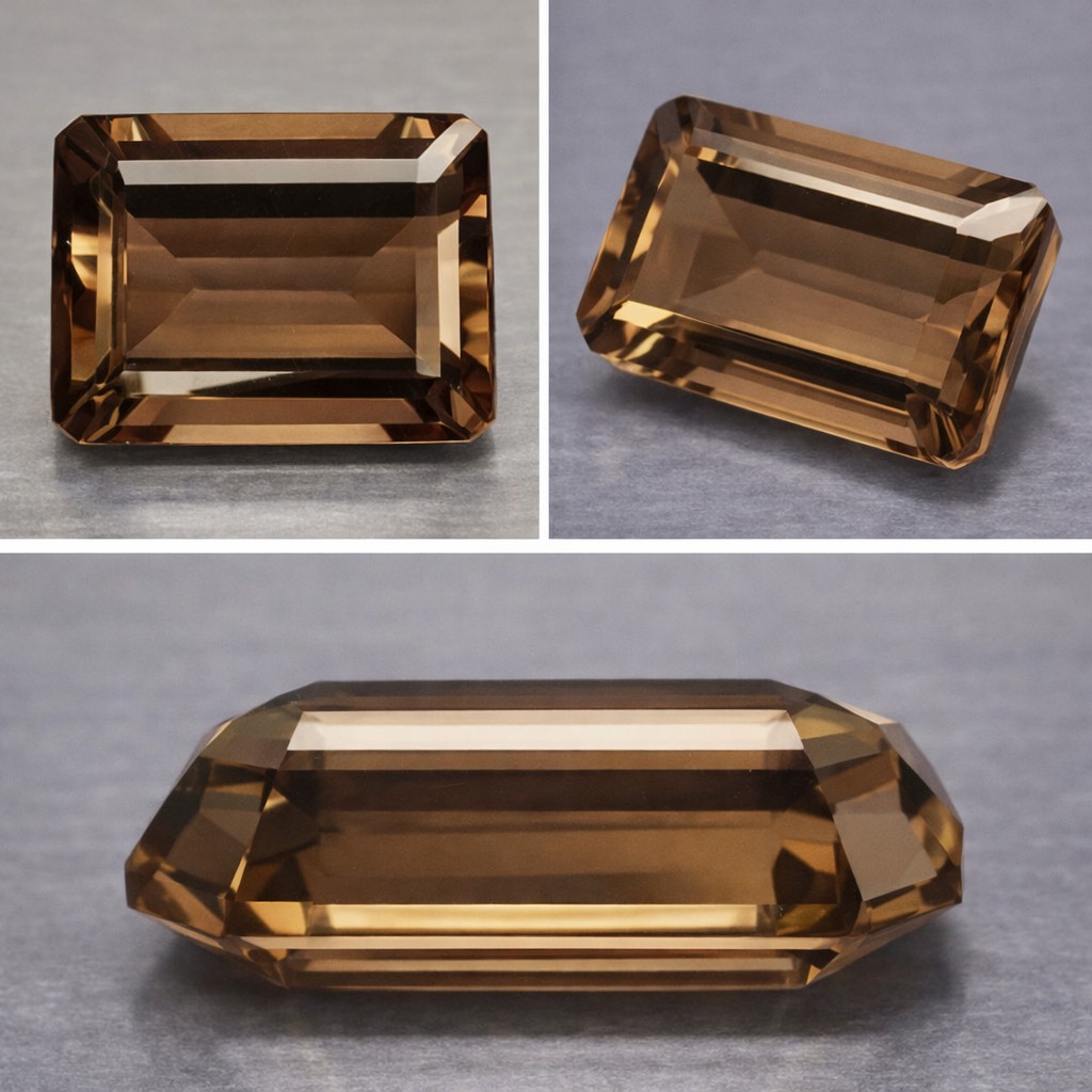 Piedra preciosa de cuarzo ahumado natural de lujo muy grande de 16,95 ct