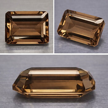Piedra preciosa de cuarzo ahumado natural de lujo muy grande de 16,95 ct