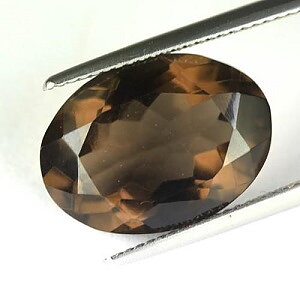 Piedra preciosa de cuarzo ahumado natural de lujo grande de 10,95 ct