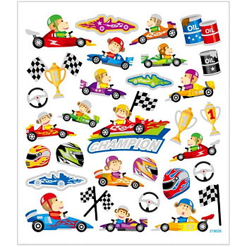 D Stickers race