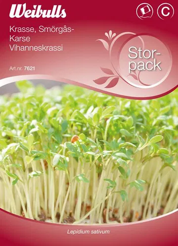 7621 Smörgåskrasse Storport.   Lepidium sativum
